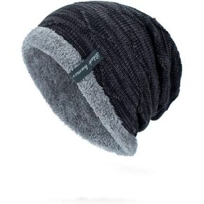 LLmoway Men Women Winter Warm Stretchy Beanie Skull Slouchy Cap Hat Fleece Lined