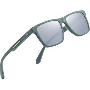 Acetate Polarized Sunglasses for Men Women, Retro Designer Square Mens Sun Glasses for Sport Driving with UV protection in Kuwait
