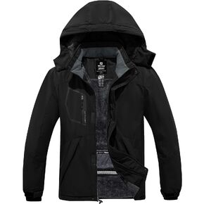 wantdo Men's Waterproof Ski Jacket Snowboarding Warm Coat Winter Snow Windbreaker Mountain Detachable Hooded Outerwear