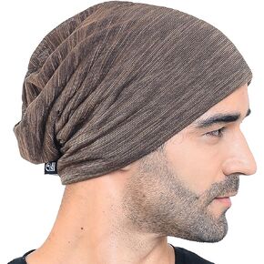 Men Slouch Hollow Beanie Thin Summer Cap Skullcap B018h