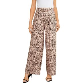 KOJOOIN Women's Wide Leg Pants Casual Palazzo Summer Flowy Pants Elastic High Waist Lounge Drawstring Long Trousers for Women