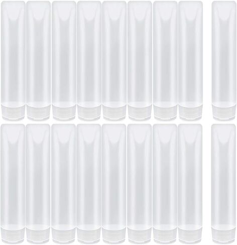 18 Pack Travel Size Plastic Squeeze Bottles for Liquids, 30ml/1Oz TSA Approved Travel Bottles Makeup Toiletry Cosmetic Containers Leak-Proof Travel Containers with Flip Caps Refillable in Saudi Arabia