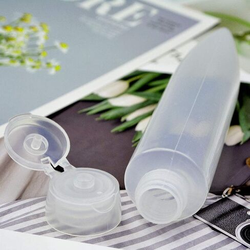 18 Pack Travel Size Plastic Squeeze Bottles for Liquids, 30ml/1Oz TSA Approved Travel Bottles Makeup Toiletry Cosmetic Containers Leak-Proof Travel Containers with Flip Caps Refillable in Saudi Arabia