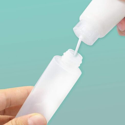 18 Pack Travel Size Plastic Squeeze Bottles for Liquids, 30ml/1Oz TSA Approved Travel Bottles Makeup Toiletry Cosmetic Containers Leak-Proof Travel Containers with Flip Caps Refillable in Saudi Arabia