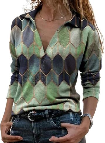 2022 Spring Summer New Women's Tunics V-neck Blouses Shirt Ladies Casual T-shirts in Saudi Arabia