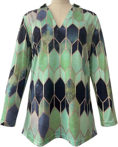2022 Spring Summer New Women's Tunics V-neck Blouses Shirt Ladies Casual T-shirts in Saudi Arabia