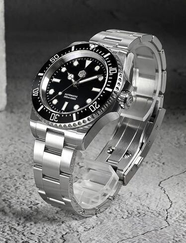 ساعات سان مارتن للغوص للرجال، ساعة يد أوتوماتيكية NH35 SN0111G بمينا من زجاج الياقوت وساعة فاخرة BGW9 مضيئة 30ATM للرجال مع مشبك قابل للتعديل in Kuwait