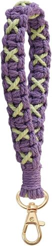 Poagoep Boho اليدوية المفاتيح المعصم المفاتيح الحبل المعصم لمفتاح مكرامية السوار المفاتيح مفتاح سلسلة لمفتاح السيارة للنساء in Kuwait