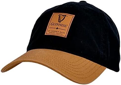 Guinness Black & Caramel Baseball Cap with Leather Patch in Saudi Arabia