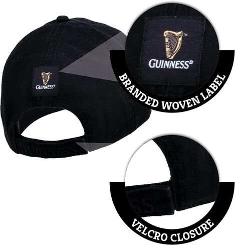 Guinness Black & Caramel Baseball Cap with Leather Patch in Saudi Arabia
