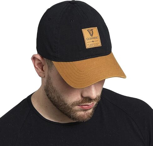 Guinness Black & Caramel Baseball Cap with Leather Patch in Saudi Arabia