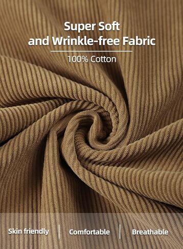 سروال قصير نسائي كاجوال عالي الخصر مستقيم الساق بنطلون عتيق للنساء مع جيوب (بني US 10) in Kuwait