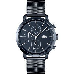 Lacoste Men's Replay Stainless Steel Quartz Watch with Ionic Plated Blue Steel Strap, 21 (Model: 2011196)