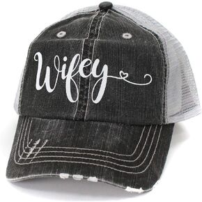 قبعات سائقي الشاحنات للنساء من R2N Fashion Wifey, أسود/رمادي, One Size in Kuwait