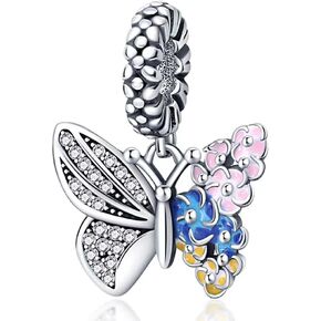 JEWBERY 925 فضة استرلينية من الخرز لأساور Pandora Charms، هدايا مجوهرات للسيدات والفتيات.