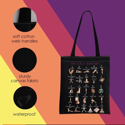 MNIGIU Yoga Tote Bag Yoga Lover Gift Yoga Instructor Gift Yoga Teacher Gift Meditation Gift Zen Gift in Kuwait