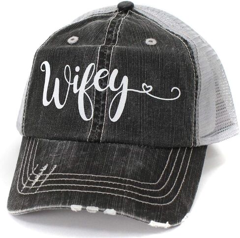 قبعات سائقي الشاحنات للنساء من R2N Fashion Wifey, أسود/رمادي, One Size in Kuwait