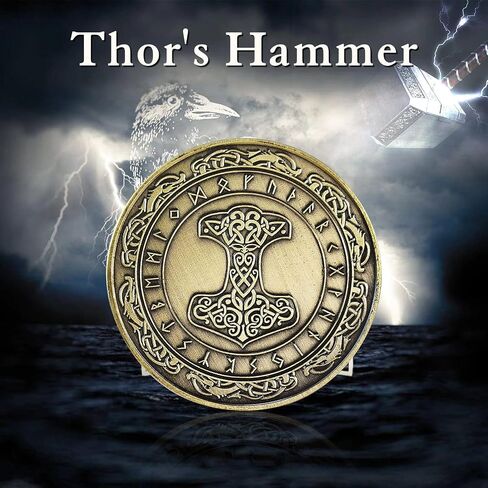Norse Viking Symbol Coin Nordic Mythology Proective Talisman, Set of 5 in Saudi Arabia