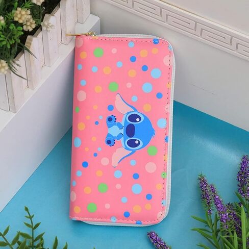 Kowckxi Cute Wallet for Men and Women, Cartoon PU Leather Purse, Clutch Stylish Zip Around Wallet Card Holder, 2Pcs Set in Saudi Arabia