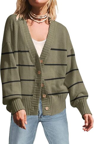 ملابس خريفية نسائية، سترات صوفية عصرية، كاجوال بياقة على شكل V، مفتوحة من الأمام، وأزرار لأعلى، وفضفاضة، ومتماسكة، وسترات خارجية in Kuwait