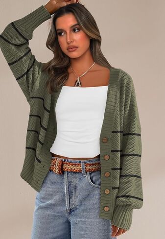 ملابس خريفية نسائية، سترات صوفية عصرية، كاجوال بياقة على شكل V، مفتوحة من الأمام، وأزرار لأعلى، وفضفاضة، ومتماسكة، وسترات خارجية in Kuwait