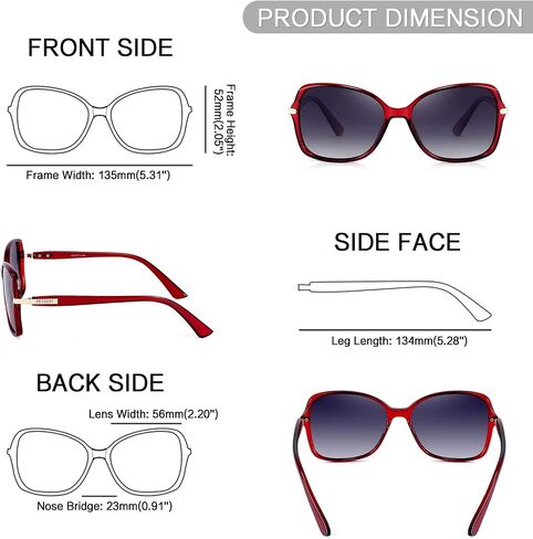FEISEDY Womens Polarized Sunglasses, Trendy Elegant Colored Frame for Ladies, UV400 Protection B2760 in Kuwait