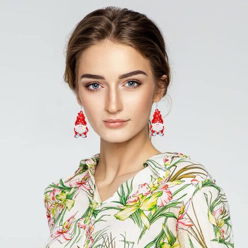 Christmas Earrings for Women Bulk Christmas Xmas Faux Leather Earrings Pack Holiday Earrings Set for Girls Variety Party Decorations Supplies in Saudi Arabia