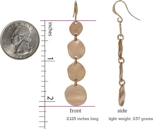 4 Disc Earring in Gold and Silver for Women in Saudi Arabia