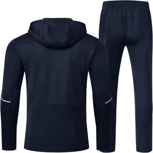 BGOWATU Men's Tracksuits Set Full Zip Jacket Hoodie Sweatsuit Running Sport Pants Outfits for Men with Zipper Pockets in Kuwait