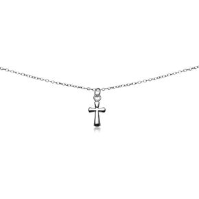 B. BRILLIANT Cross Necklace for Women Men Girls Boys, Layered Necklace, Short Minimalist Dainty Choker Charm Chain Necklace Sterling Silver, Gold or Rose Gold in Kuwait