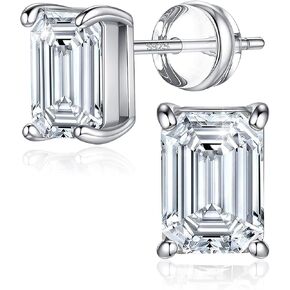 1-3ct مويسانيتي أقراط للنساء، D اللون VVS1 وضوح سوليتير جولة قطع مويسانيتي أقراط 18K الذهب الأبيض مطلي S925 الفضة الاسترليني الكلاسيكية مويسانيتي مجوهرات هدايا للنساء أمي زوجة in Kuwait