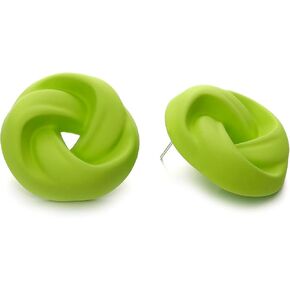 RUOFFETA Acrylic Love Knot Stud Earrings, Candy Color Statement Earrings for Women Girls in Kuwait