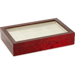 صندوق تخزين ساعة الجيب ديبلومات بيرل وود 12 مع جزء علوي شفاف in Kuwait