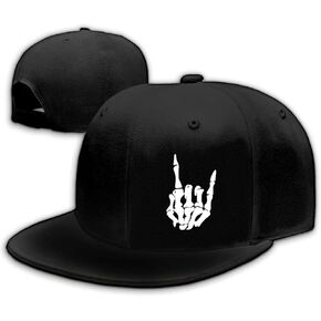 قبعات Snapback للرجال قبعة جمجمة مسطحة بيل قبعة للأولاد المفاجئة على ظهره قبعة بيسبول هيكل عظمي يد سوداء in Kuwait
