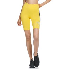 Tommy Hilfiger Women's Waistband Printed Varsity Graphic Global Stripe Elastic Tab Bike Short in Saudi Arabia