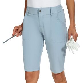 ام موتيبي شورت جولف للمشي لمسافات طويلة بطول الركبة سريع الجفاف بطول الركبة وجيوب عالية الخصر للنساء in Kuwait