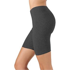 شورت Zenana ZONE12SPORTS للسيدات مصنوع من القطن الفاخر (1X، فحمي) in Kuwait