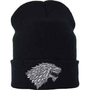 EXPRESS-STICKEREI Beanie with Embroidery Motif Design Warm Winter Beanie hat Soft Cuffed Beanie Cap Unisex