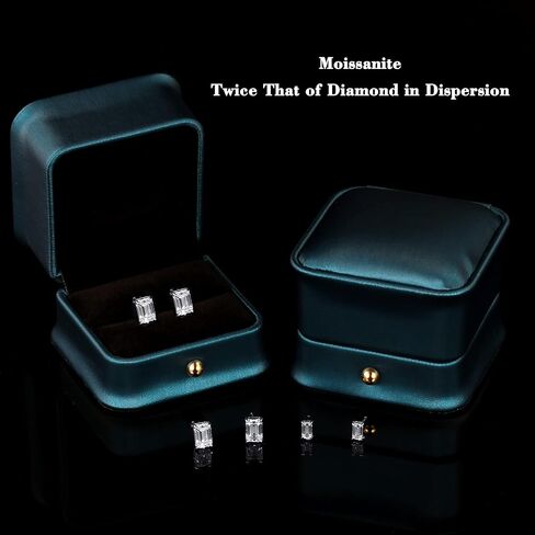 1-3ct مويسانيتي أقراط للنساء، D اللون VVS1 وضوح سوليتير جولة قطع مويسانيتي أقراط 18K الذهب الأبيض مطلي S925 الفضة الاسترليني الكلاسيكية مويسانيتي مجوهرات هدايا للنساء أمي زوجة in Kuwait