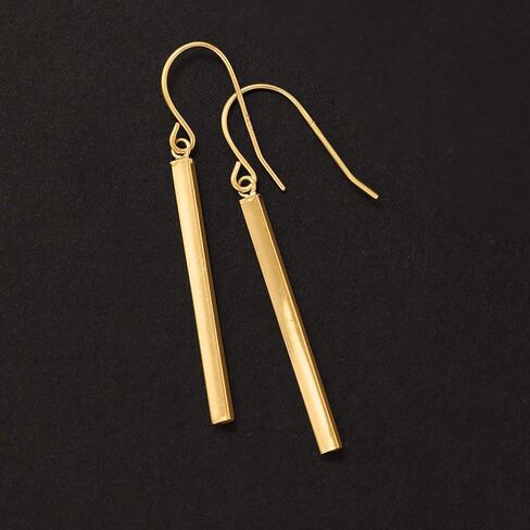 Ross-Simons 14kt Yellow Gold Linear Drop Earrings in Kuwait