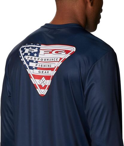 Columbia Men's PFG Terminal Tackle Country Triangle Long Sleeve Shirt in Kuwait