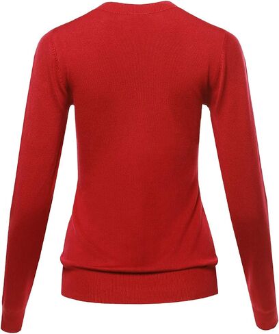 STARJJ Womens Slim Fit V-Neck Long Sleeve Soft Knit Pullover Sweater Top (S-XL) in Saudi Arabia