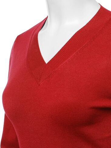 STARJJ Womens Slim Fit V-Neck Long Sleeve Soft Knit Pullover Sweater Top (S-XL) in Saudi Arabia