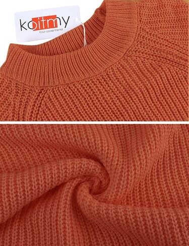 koitmy Women's Mock Neck Long Sleeve Raglan Pullover Sweater in Saudi Arabia