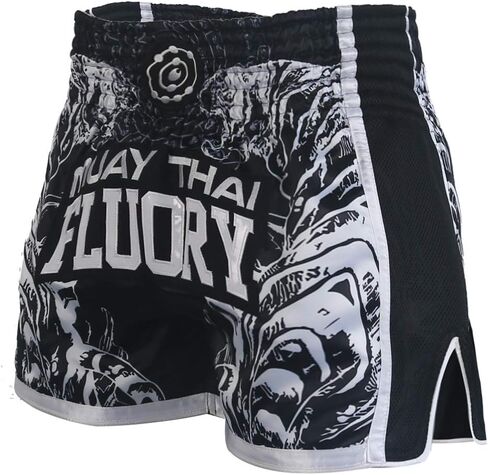 FLUORY Muay Thai Fight Shorts,MMA Shorts Clothing Training Cage Fighting Grappling Martial Arts Kickboxing Shorts Clothing in Saudi Arabia