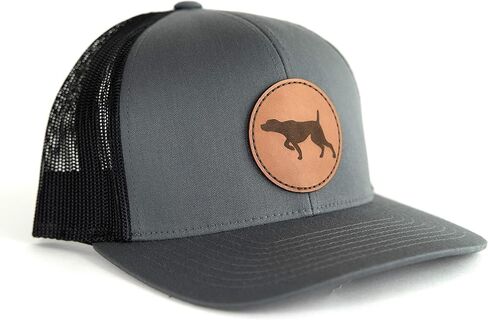 Palouse Prairie GSP German Shorthair Pointer Hat German Shorthair Pointer Leather Patch Hat GSP Trucker GSP Gift Shorthaired Pointer One Size in Saudi Arabia