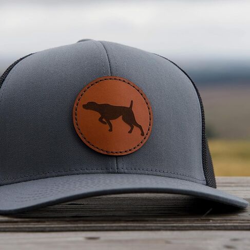 Palouse Prairie GSP German Shorthair Pointer Hat German Shorthair Pointer Leather Patch Hat GSP Trucker GSP Gift Shorthaired Pointer One Size in Saudi Arabia