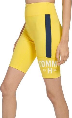 Tommy Hilfiger Women's Waistband Printed Varsity Graphic Global Stripe Elastic Tab Bike Short in Saudi Arabia