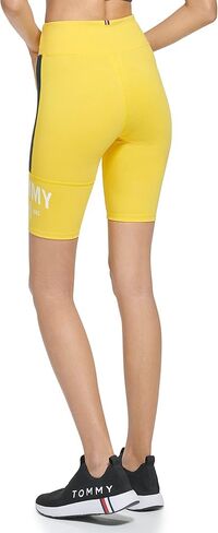 Tommy Hilfiger Women's Waistband Printed Varsity Graphic Global Stripe Elastic Tab Bike Short in Saudi Arabia