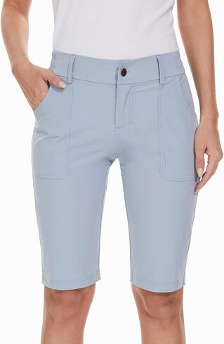 ام موتيبي شورت جولف للمشي لمسافات طويلة بطول الركبة سريع الجفاف بطول الركبة وجيوب عالية الخصر للنساء in Kuwait